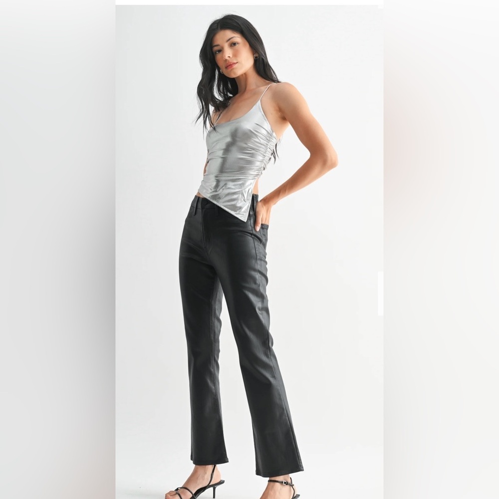 Just Black Sleek Black Coated Slim Leg Pants

The Slim Cropped Bootcut